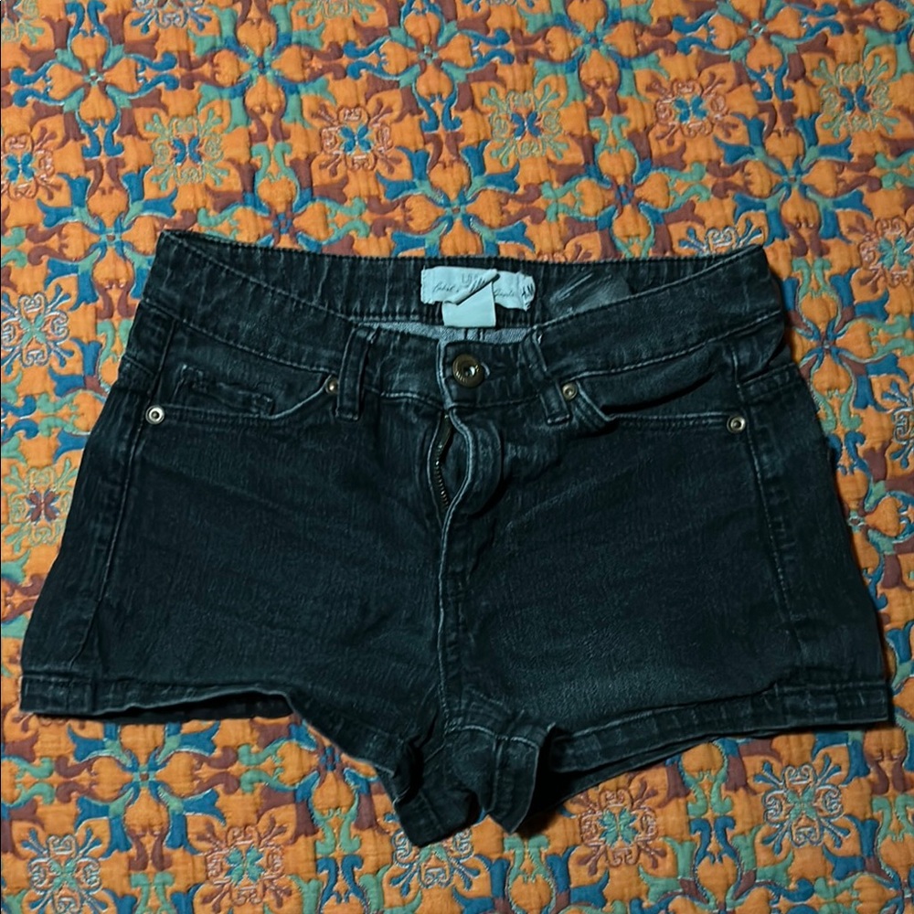 Women's Black Denim Shorts